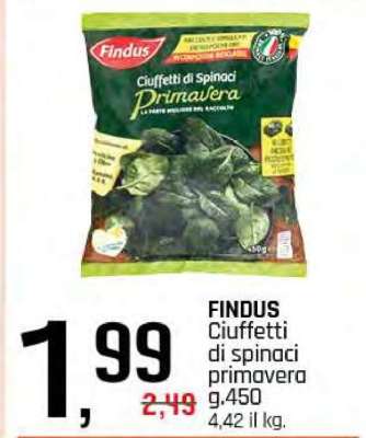Findus Ciuffetti di Spinaci Primavera