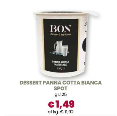 DESSERT PANNA COTTA BIANCA SPOT