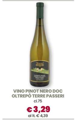 VINO PINOT NERO DOC OLTREPÒ TERRE PASSERI