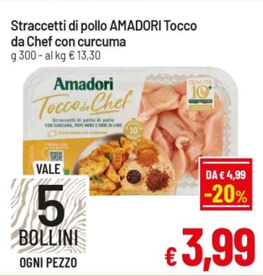 Straccetti di pollo AMADORI Tocco da Chef con curcuma