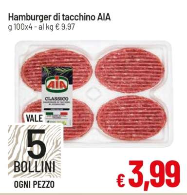 Hamburger di tacchino Aia