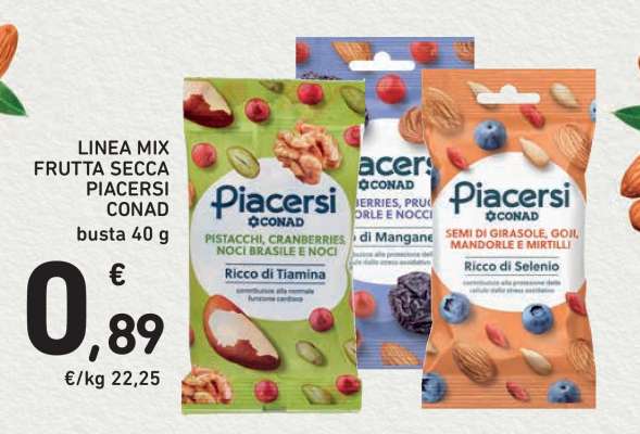LINEA MIX FRUTTA SECCA PIACERSI CONAD