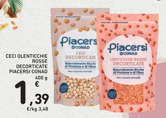 CECI OLENTICCHIE ROSSE DECORTICATE PIACERSI CONAD