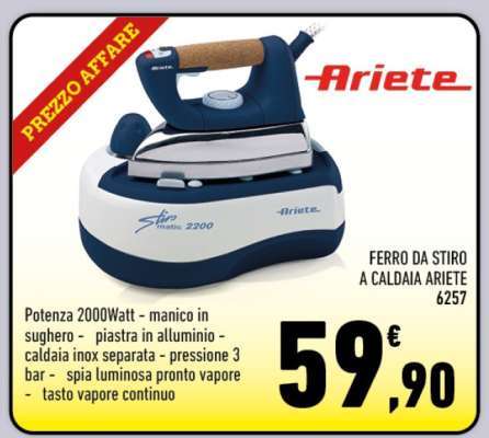 FERRO DA STIRO A CALDAIA ARIETE 6257