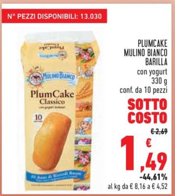 Plumcake Mulino Bianco Barilla