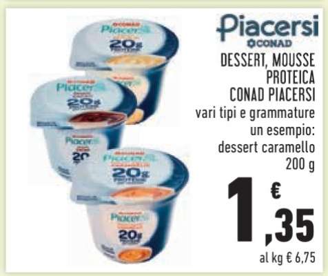 DESSERT, MOUSSE PROTEICA CONAD PIACERSI