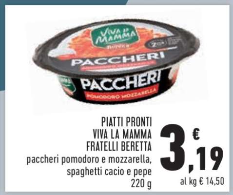 PIATTI PRONTI VIVA LA MAMMA FRATELLI BERETTA