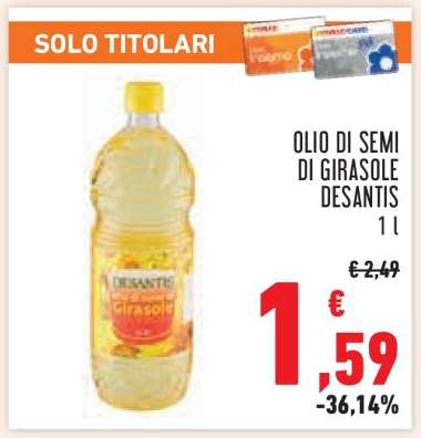 Olio di semi di girasole Desantis