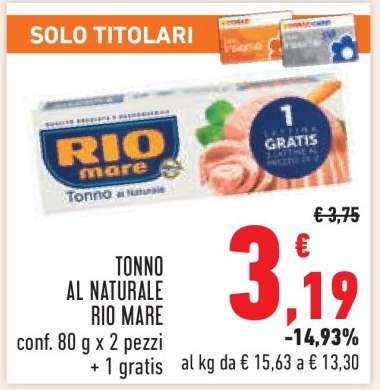 Tonno al Naturale Rio Mare