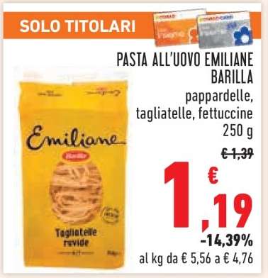 PASTA ALL'UOVO EMILIANE BARILLA