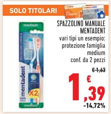 Spazzolino Manuale Mentadent
