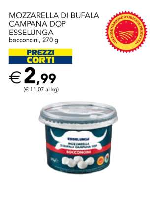 MOZZARELLA DI BUFALA CAMPANA DOP ESSELUNGA