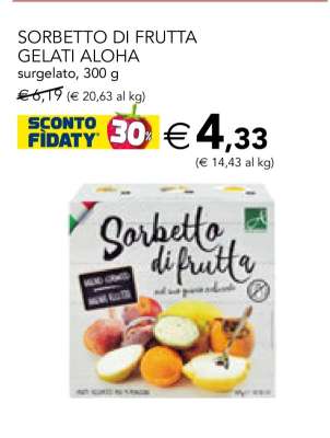 SORBETTO DI FRUTTA GELATI ALOHA