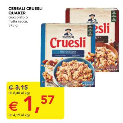 Cereali Cruesli Quaker