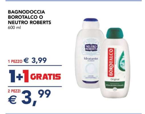 Bagnodoccia Borotalco o Neutro Roberts