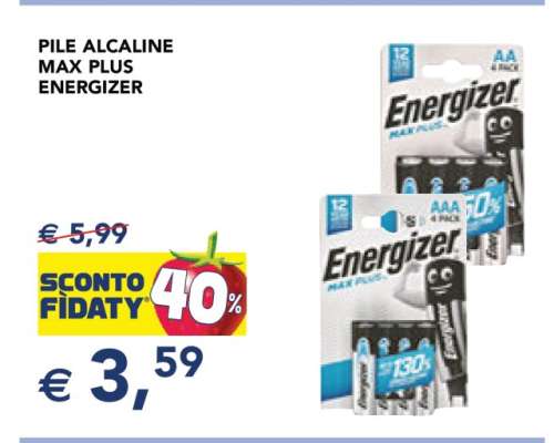 PILE ALCALINE MAX PLUS ENERGIZER