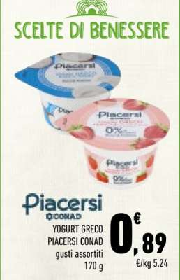 Yogurt Greco Piacersi Conad
