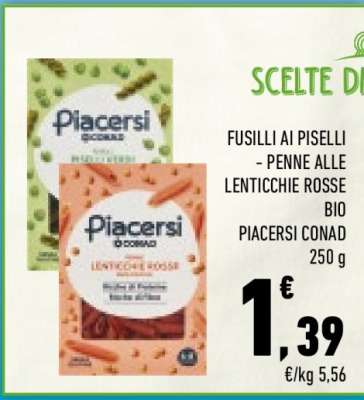 FUSILLI AI PISELLI - PENNE ALLE LENTICCHIE ROSSE