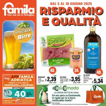 Volantino Famila - 5/6/2025 - 18/6/2025.
