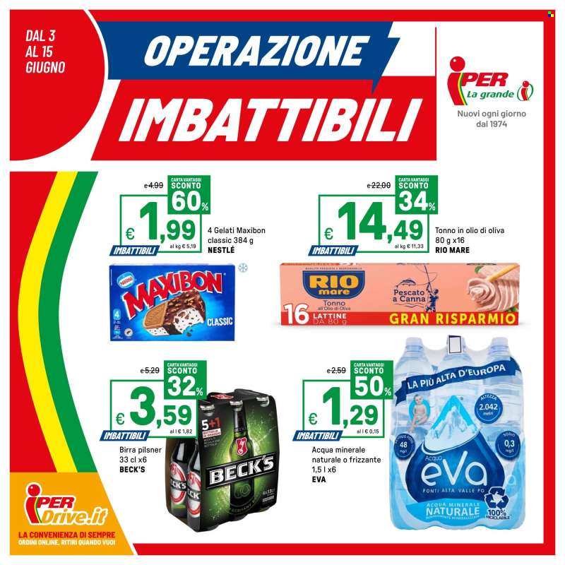 Volantino Iper, La grande i - 3/6/2025 - 15/6/2025.