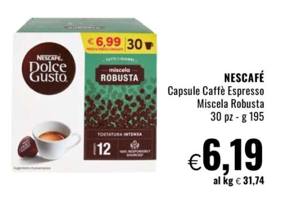 NESCAFÉ Capsule Caffè Espresso Miscela Robusta