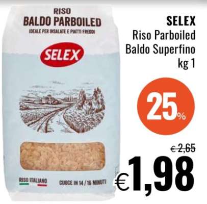 SELEX Riso Parboiled Baldo Superfino