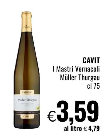 CAVIT I Mastri Vernacoli Müller Thurgau