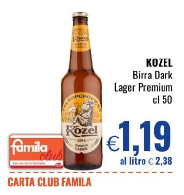 KOZEL Birra Dark Lager Premium cl 50