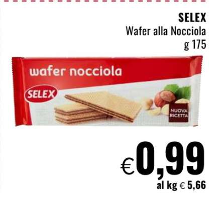SELEX Wafer alla Nocciola