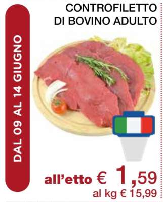 Controfiletto di bovino adulto