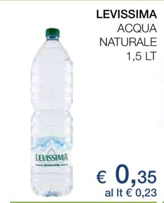 LEVISSIMA ACQUA NATURALE 1,5 LT