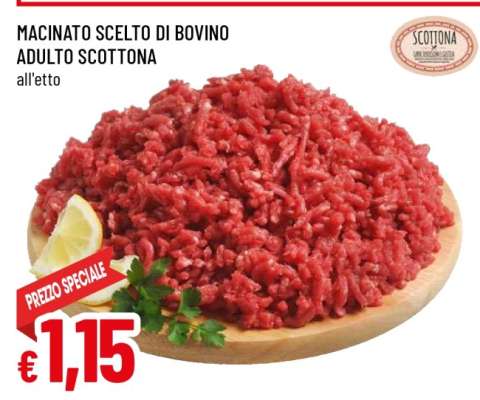 Macinato Scelto di Bovino Adulto Scottona