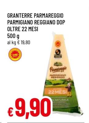 GRANTERRE PARMAREGGIO PARMIGIANO REGGIANO DOP OLTRE 22 MESI