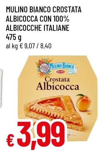 MULINO BIANCO CROSTATA ALBICOCCA CON 100% ALBICOCCHE ITALIANE