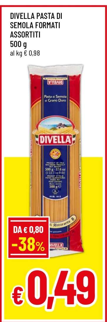 DIVELLA PASTA DI SEMOLA FORMATI ASSORTITI