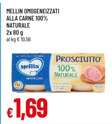 MELLIN OMOGENEIZZATI ALLA CARNE 100% NATURALE