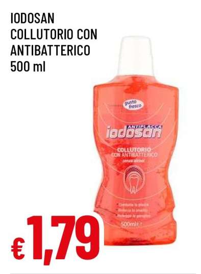 IODOSAN COLLUTORIO CON ANTIBATTERICO 500 ml
