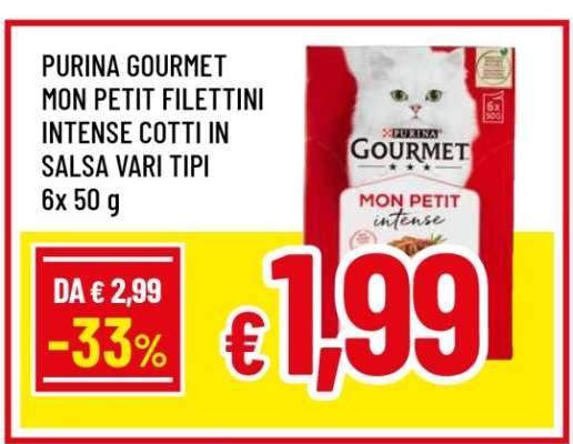 PURINA GOURMET MON PETIT FILETTINI INTENSE COTTI IN SALSA VARI TIPI