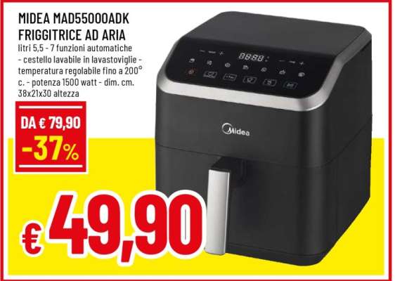 MIDEA MAD55000ADK FRIGGITRICE AD ARIA