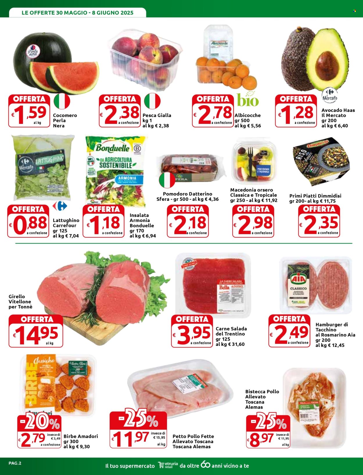Volantino Carrefour - 30/5/2025 - 8/6/2025. Pagina 2