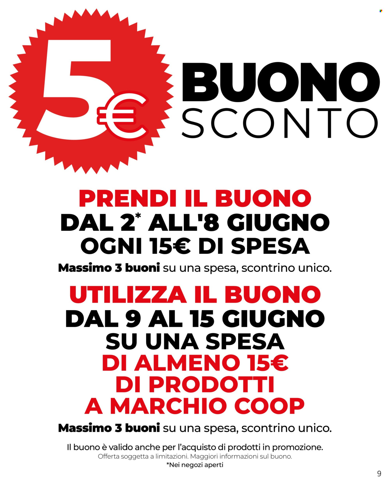 Volantino Coop - 5/6/2025 - 18/6/2025. Pagina 9