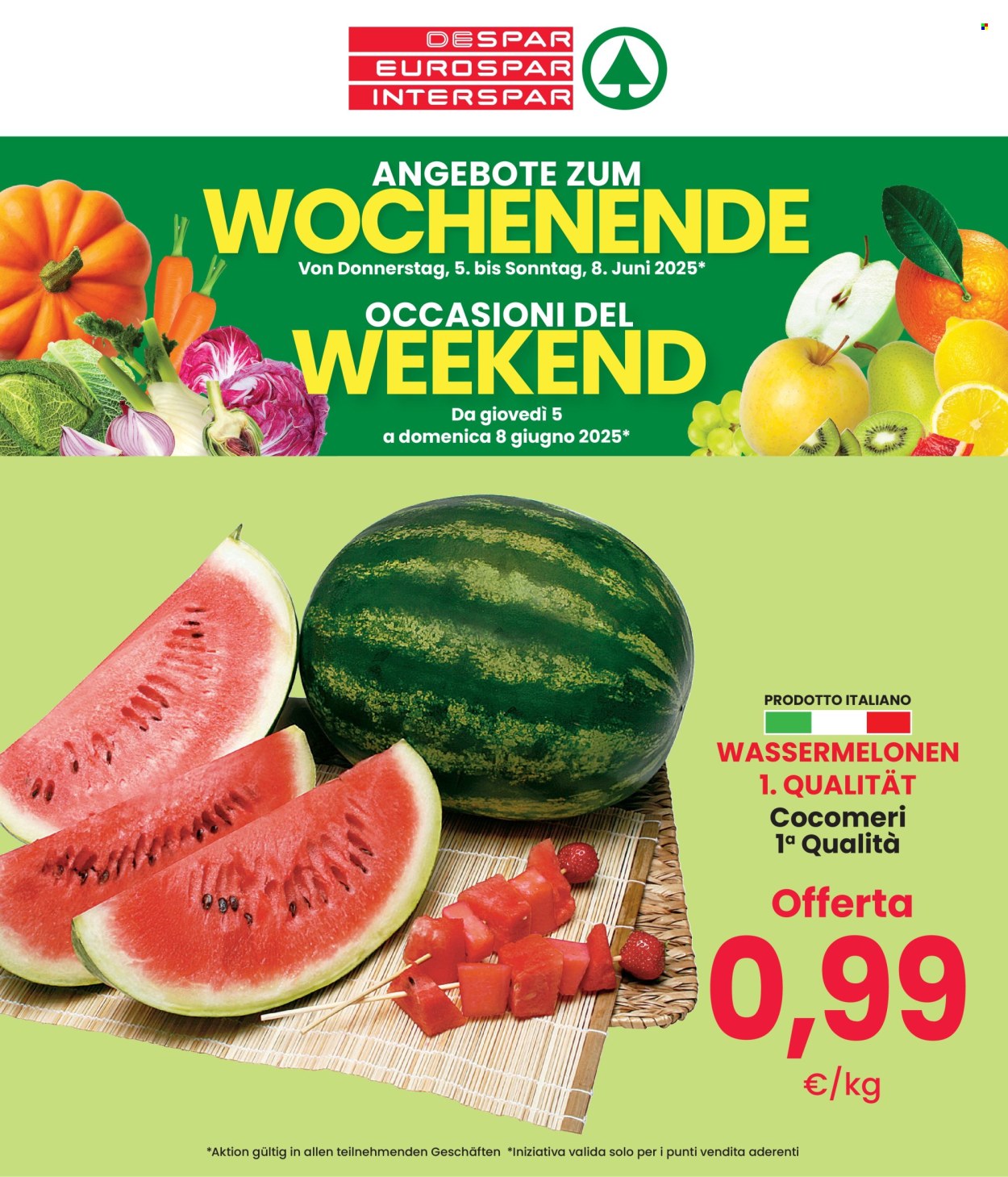Volantino Eurospar - 5/6/2025 - 18/6/2025. Pagina 1
