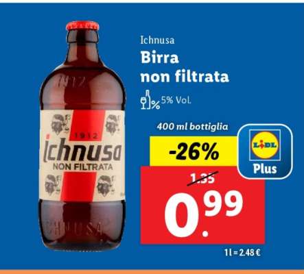 ICHNUSA BIRRA NON FILTRATA