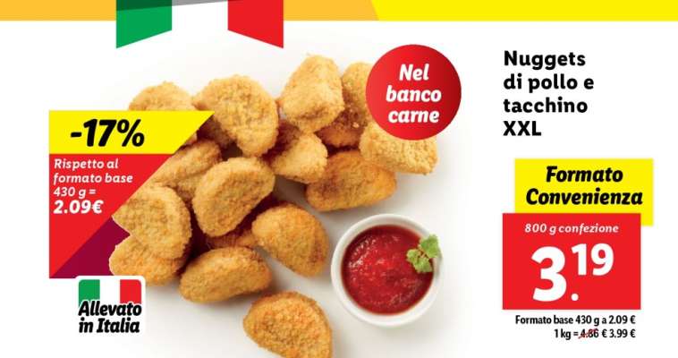 Nuggets di pollo e tacchino XXL