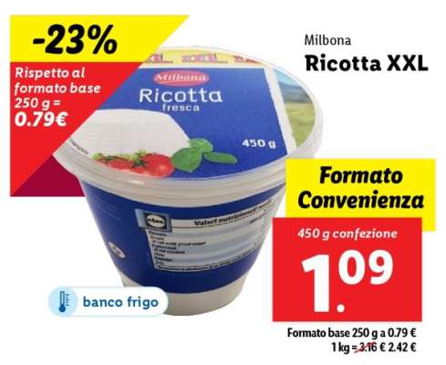 Milbona Ricotta XXL