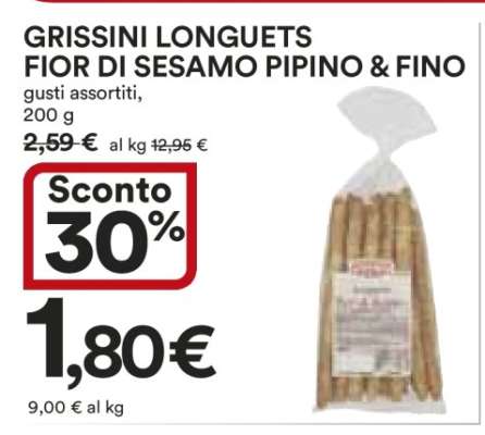 GRISSINI LONGUETS FIOR DI SESAMO PIPINO & FINO