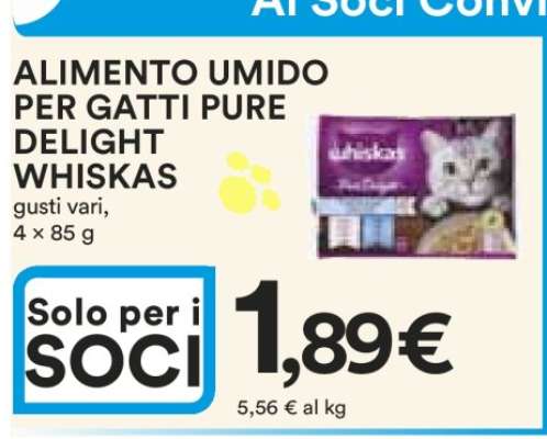 ALIMENTO UMIDO PER GATTI PURE DELIGHT WHISKAS