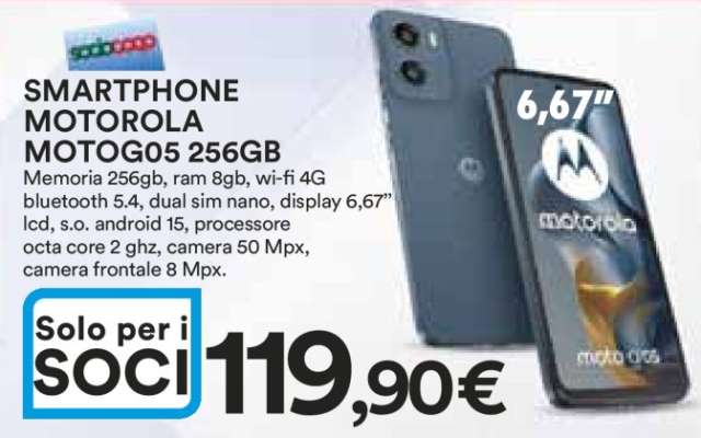 SMARTPHONE MOTOROLA MOTOG05 256GB