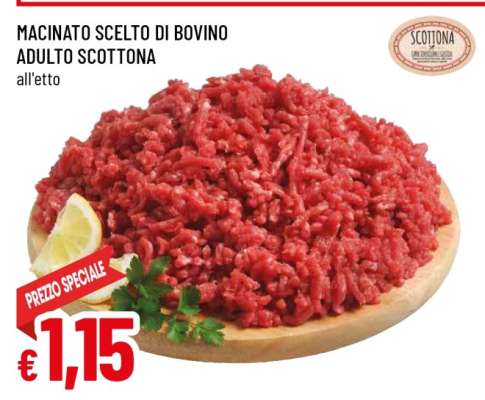 Macinato Scelto di Bovino Adulto Scottona