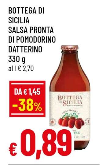 BOTTEGA DI SICILIA SALSA PRONTA DI POMODORINO DATTERINO